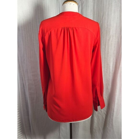 Cynthia Rowley Bold Red Black Structured Blouse - Size M - Picture 4 of 5